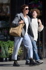 MAGGIE GYLLENHAAL Out Shopping with Her Daughter in New York 10/06/2024