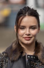 MALLORY WANECQUE Arrives at Miu Miu Fashion Show at Paris Fashion Week 10/01/2024