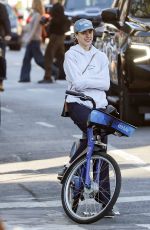 MARGARET QUALLEY Out on a Bike Ride in New York 10/26/2024