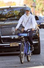 MARGARET QUALLEY Out on a Bike Ride in New York 10/26/2024
