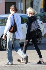 MELANIE GRIFFITH Out for Coffee with STELLA BANDERAS and Friends at Alfred