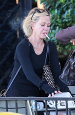 MELANIE GRIFFITH Out for Coffee with STELLA BANDERAS and Friends at Alfred