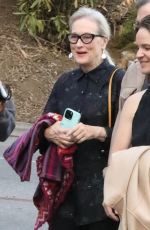 MERYL STREEP Arrives at Joni Mitchell