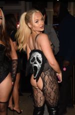 MIA WINWARD Arrives at Halloween Nightout at Yours Bar in Manchester 10/26/2024