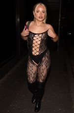 MIA WINWARD Arrives at Halloween Nightout at Yours Bar in Manchester 10/26/2024