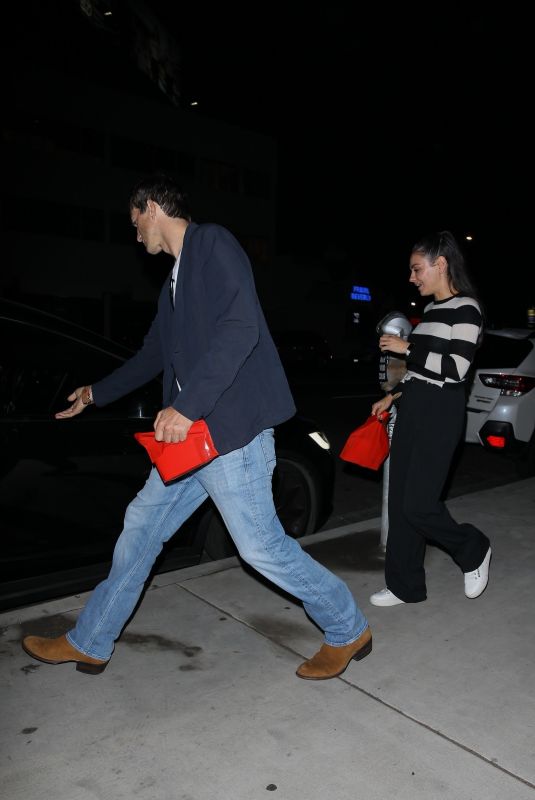 MILA KUNIS And Ashton Kutcher Leaves Marvin Restaurant 10/10/2024