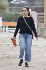 MILA KUNIS at a Horseback Riding in Los Angeles 10/27/2024