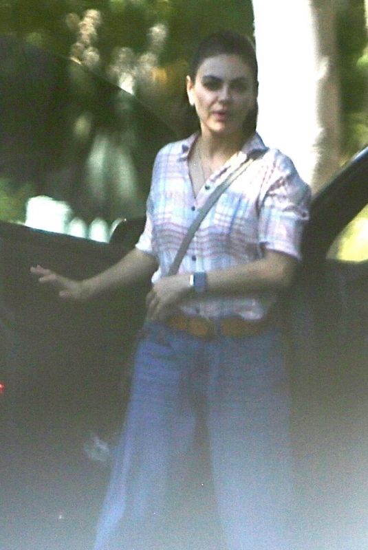 MILA KUNIS Out and About in Studio City 10/05/2024
