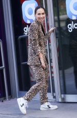 MYLEENE KLASS Arrives at Smooth Radio in Animal Print Trouser Suit in London 10/17/2024