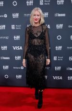 NAOMI WATTS at The Friend Premiere at TIFF in Toronto 09/10/2024
