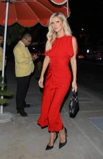 NICKY HILTON in a Red Dress Out for Dinner with Friends in West Hollywood 10/04/2024