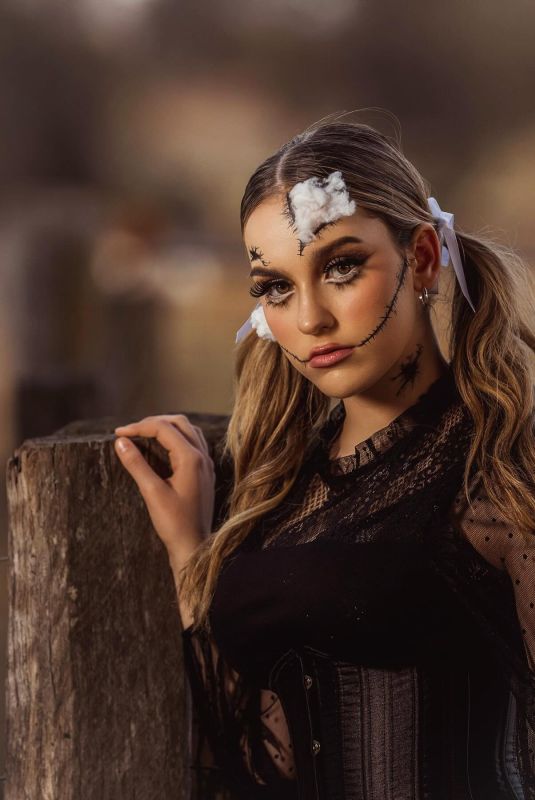 NICOLA CRISA at a Halloween Photoshoot, October 2024