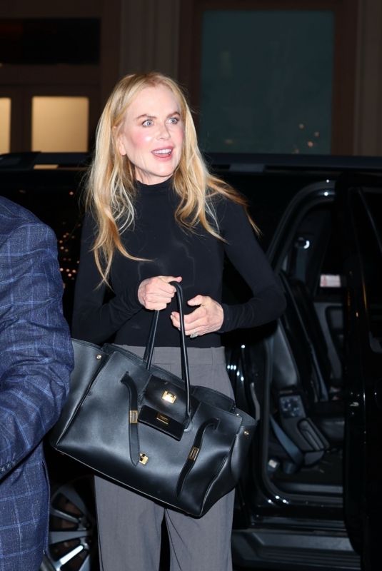 NICOLE KIDMAN Leaves Crosby Hotel in New Yotk 10/05/2024
