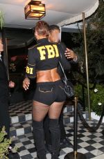 NICOLE MURPHY in a FBI Costume Arrives at a Halloween Bash in West Hollywood 10/26/2024