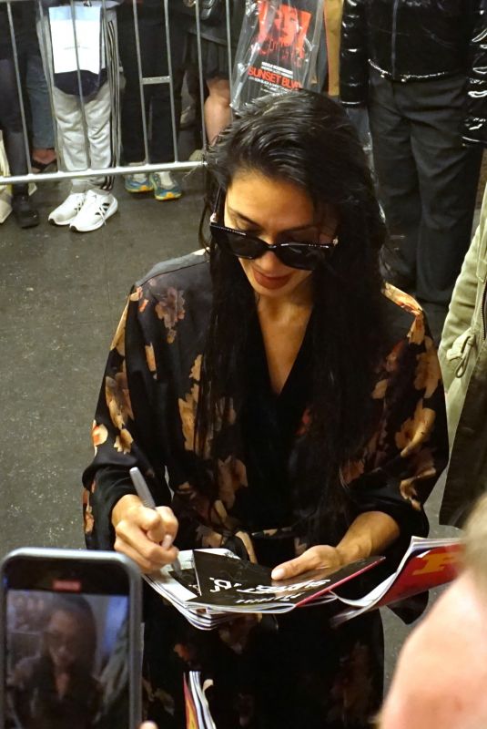 NICOLE SCHERZINGER Signing Autographs Outside St. James Theatre in New York 10/12/2024