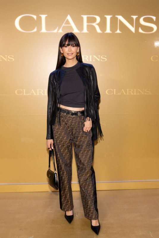 NINA DOBREV at Clarins Double Serum Generation 9 Launch Event in Austin 10/19/2024