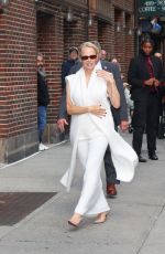 PAMELA ANDERSON Arrives at Late Show with Stephen Colbert in New York 10/14/2024