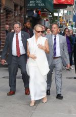 PAMELA ANDERSON Arrives at Late Show with Stephen Colbert in New York 10/14/2024