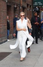 PAMELA ANDERSON Arrives at Late Show with Stephen Colbert in New York 10/14/2024