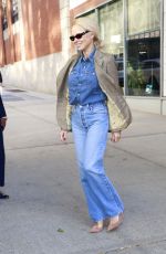 PAMELA ANDERSON in Double Denim Out in New York 10/15/2024