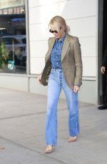 PAMELA ANDERSON in Double Denim Out in New York 10/15/2024
