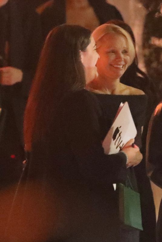 PAMELA ANDERSON Leaves Annual Academy Museum Gala in Los Angeles 10/19/2024