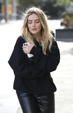 PERRIE EDWARDS Out Flashing Her Engagement Ring in Manchester 10/08/2024