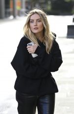 PERRIE EDWARDS Out Flashing Her Engagement Ring in Manchester 10/08/2024