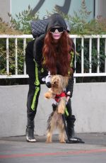 PHOEBE PRICE in a Skeleton Sweatsuit Heading to CVS Pharmacy in Los Angeles 10/28/2024
