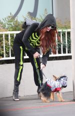 PHOEBE PRICE in a Skeleton Sweatsuit Heading to CVS Pharmacy in Los Angeles 10/28/2024