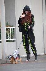 PHOEBE PRICE in a Skeleton Sweatsuit Heading to CVS Pharmacy in Los Angeles 10/28/2024