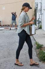 Pregnant GISELE BUNDCHEN Arrives at a Workout in Miami 10/29/2024