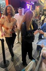 Pregnant KAREN GILLAN Leaves a Hollywood Comedy Club with Her Husband 10/18/2024