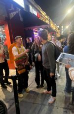 Pregnant KAREN GILLAN Leaves a Hollywood Comedy Club with Her Husband 10/18/2024