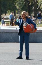 REHINA KING on the Set of Caught Stealing in New York 10/14/2024