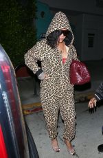 RIHANNA in a Leopard-print Jumpsuit Leaves Giorgio Baldi in Santa Monica 10/30/2024