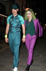 ROXY HORNER Arrives at Hallowzeem Party at The Conduit Club in Covent Garden 10/25/2024