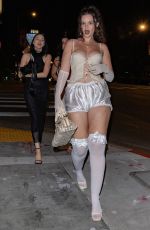 SABRINA CLAUDIO Arrives at a Halloween Party on Sunset Blvd. in Hollywood 10/28/2024