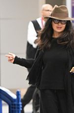 SALMA HAYEK Arrives at JFK Airport in New York 10/28/2024