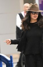 SALMA HAYEK Arrives at JFK Airport in New York 10/28/2024
