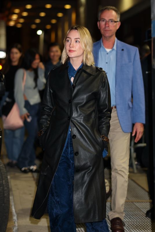 SAOIRSE RONAN Arrives at The Outrun Discussion at 92NY in New York 10/01/2024