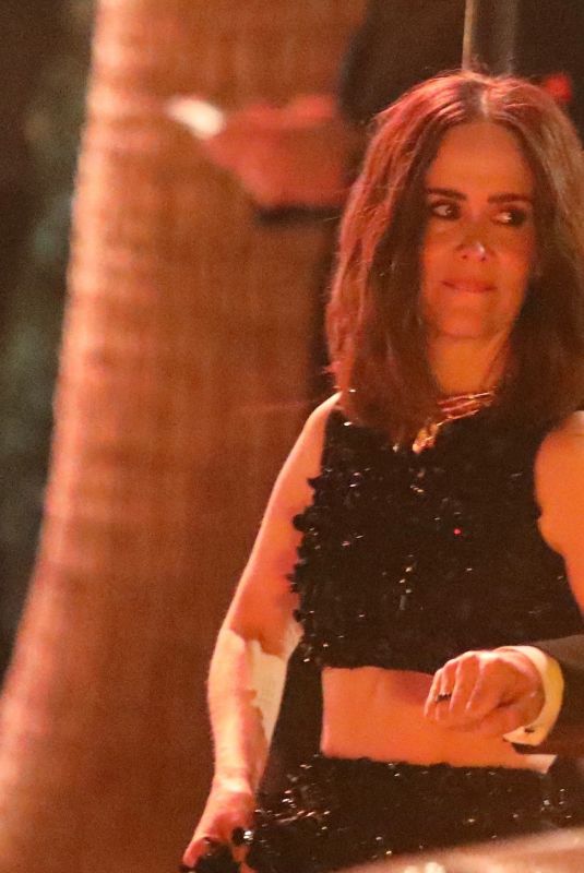 SARAH PAULSON Leaves Annual Academy Museum Gala in Los Angeles 10/19/2024