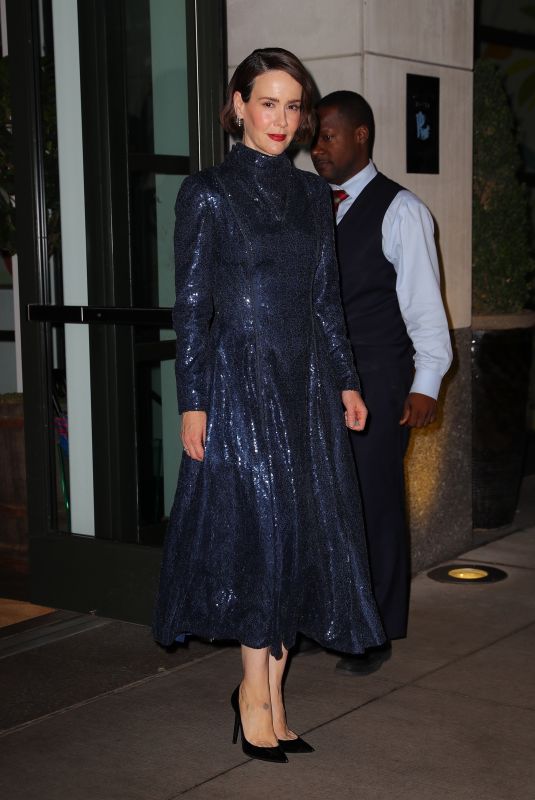 SARAH PAULSON Leaves Whitby Hotel in New York 10/02/2024