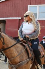 SAWEETIE and SHYGIRL at Horseback Riding at Sunset Ranch on Hollywood Hills 10/15/2024