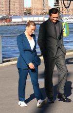 SCARLETT JOHANSSON and Rupert Friend on the Set of Jurassic World Rebirth in Brooklyn 10/21/2024