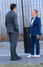 SCARLETT JOHANSSON and Rupert Friend on the Set of Jurassic World Rebirth in Brooklyn 10/21/2024