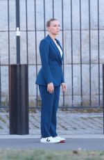 SCARLETT JOHANSSON and Rupert Friend on the Set of Jurassic World Rebirth in Dumbo 10/20/2024