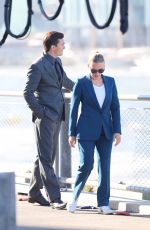 SCARLETT JOHANSSON and Rupert Friend on the Set of Jurassic World Rebirth in Dumbo 10/20/2024