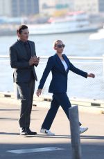 SCARLETT JOHANSSON and Rupert Friend on the Set of Jurassic World Rebirth in Dumbo 10/20/2024