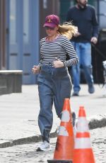 SCARLETT JOHANSSON Scouts Filming Location with Crew in Tribeca 10/09/2024